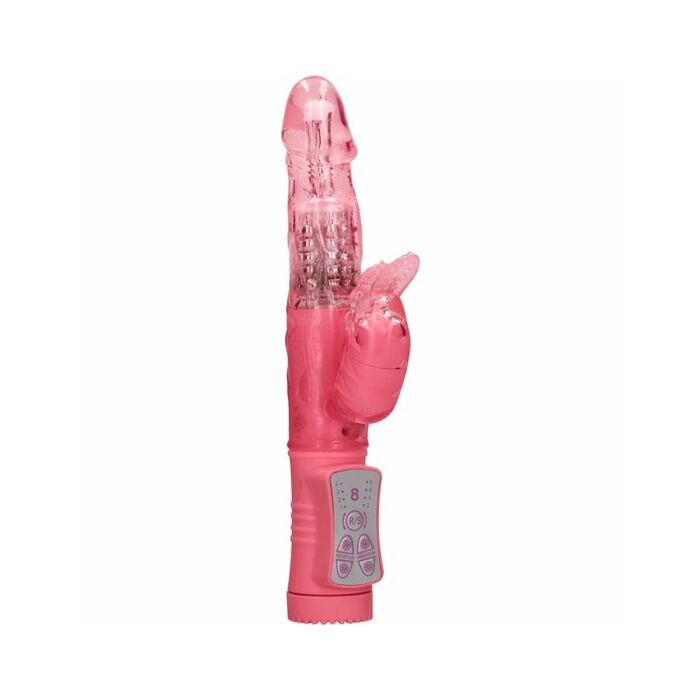 Vibrador rampante beetle con rotación - rosa