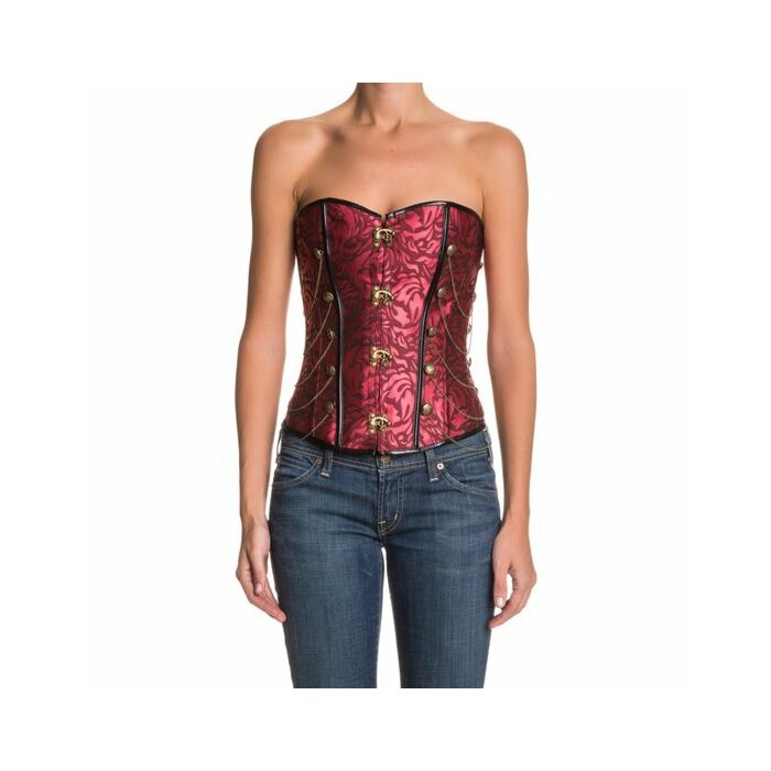 Corsé granate con detalles