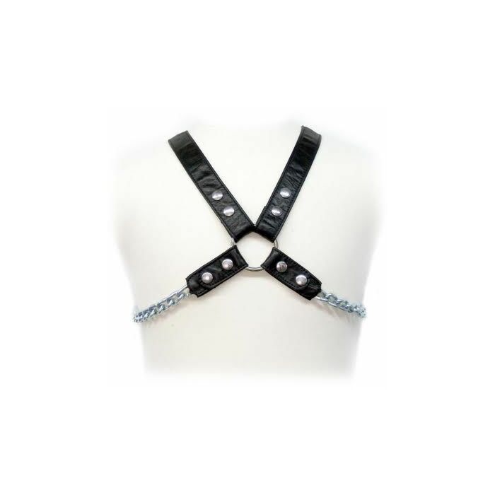 Leather body chain harness ii