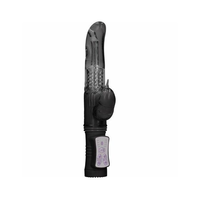 Vibrador rampante dolphin con rotación - negro