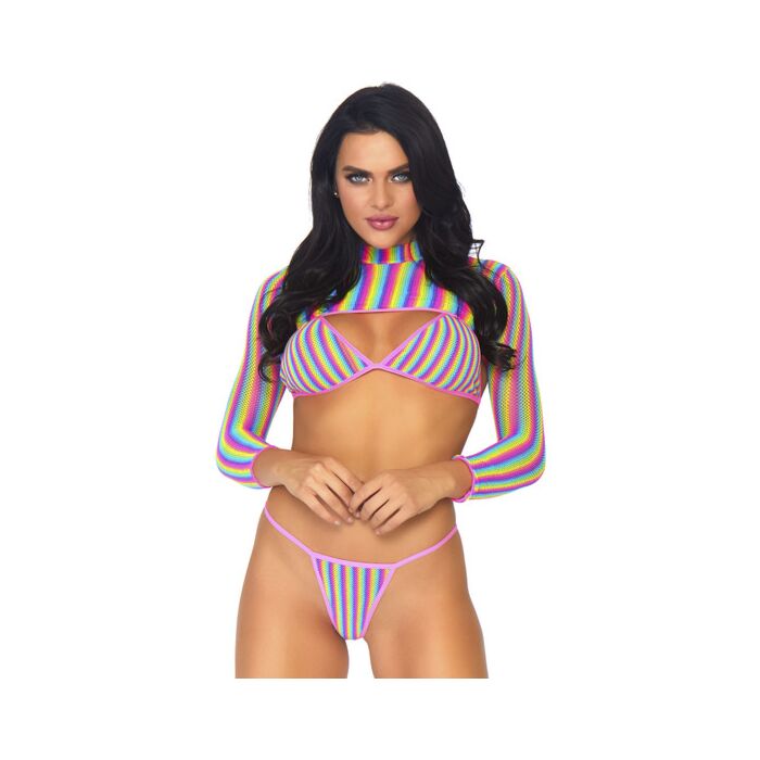 Conjunto de rede de 3 peças - arco-íris