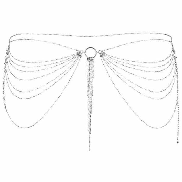 Magnifique â· joya de cadenas metãlicas para la cintura plateada