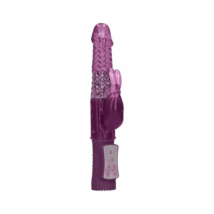 Vibrador conejito con rotación - morado