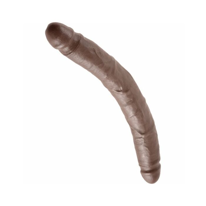 Rei dildo galo duplas marrom 30 cm