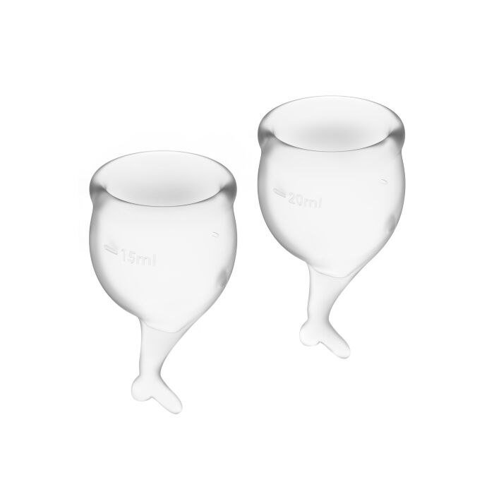 Satisfyer feel kit seguro copa menstrual transparente 15 + 20ml