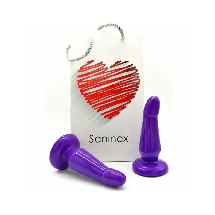 Saninex devotion - plug & dildo con base succión - morado