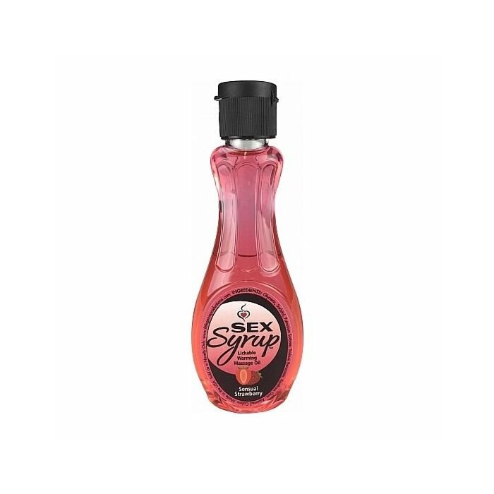 Xarope de sexo - óleo de massagem de morango - 118ml