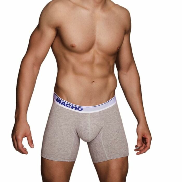 Macho - mc087 boxer largo gris talla l