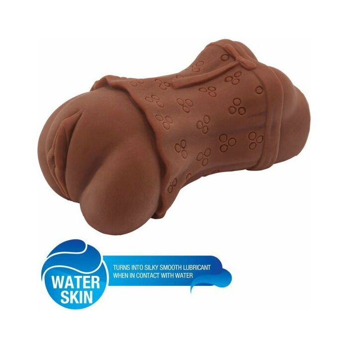 Super wet tight twat masturbador vagina con vibración - marrón