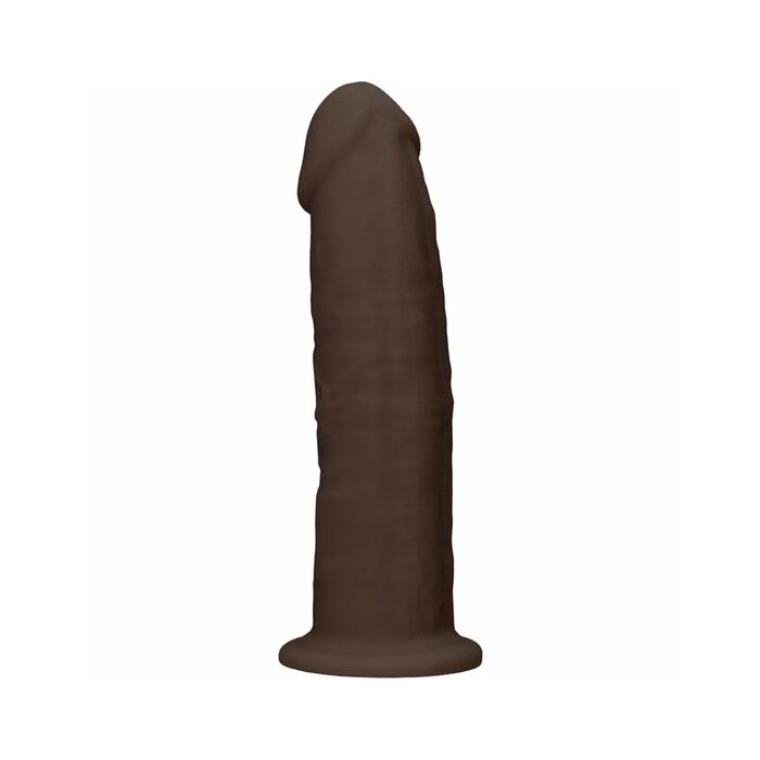 Dildo de silicona sin testículos 19,2cm - marrón