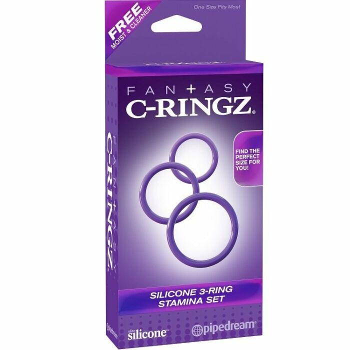 Fantasia c-ring 3 anéis de silicone resistência s