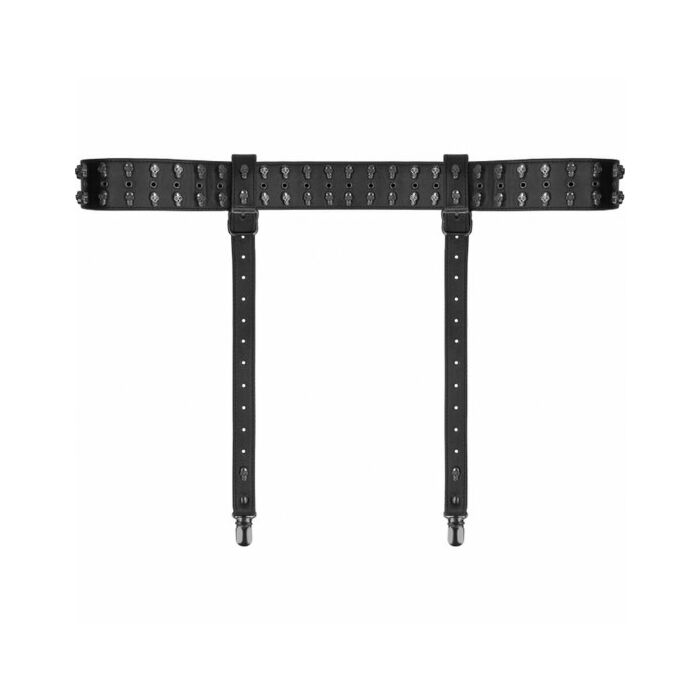 Ouch! skulls and bones ligueros con pinchos - negro