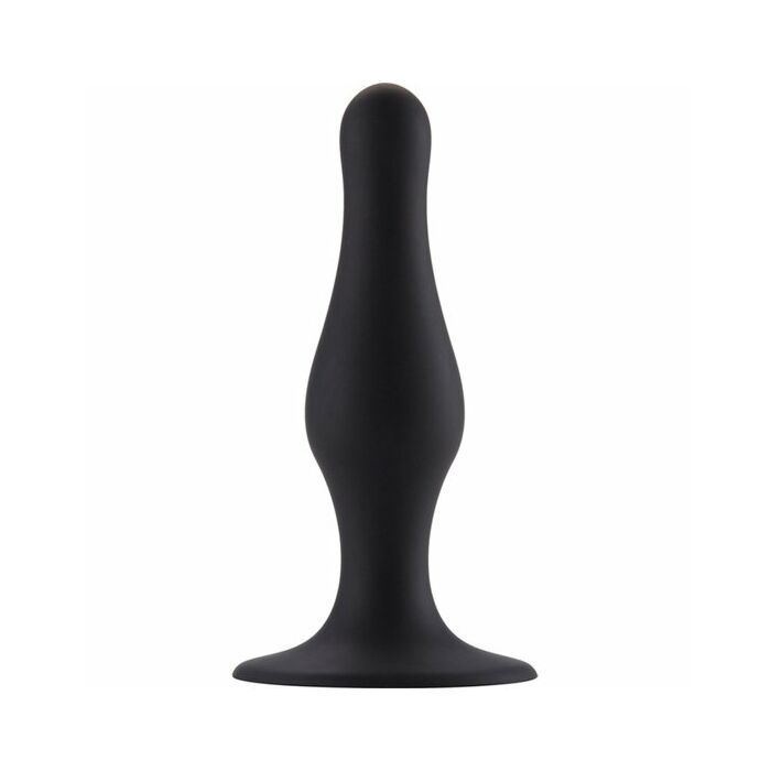 Plug anal con base succión - talla m - negro