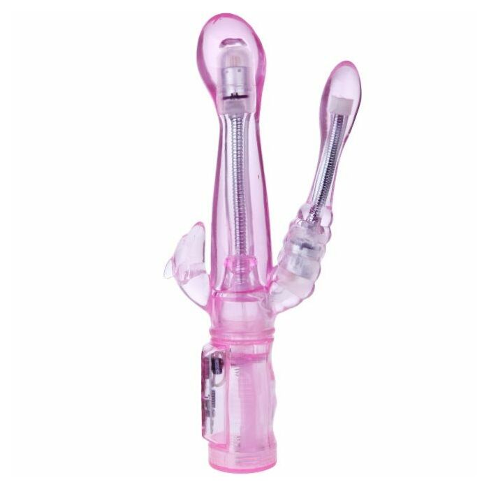 Vibrador flexible con estimulador anal