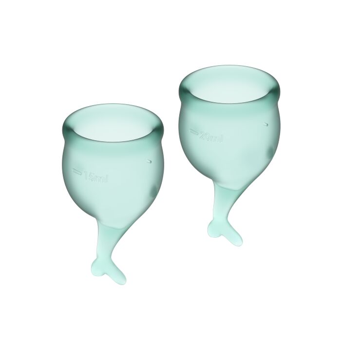 Satisfyer feel secure kit copa menstrual verde 15 + 20ml