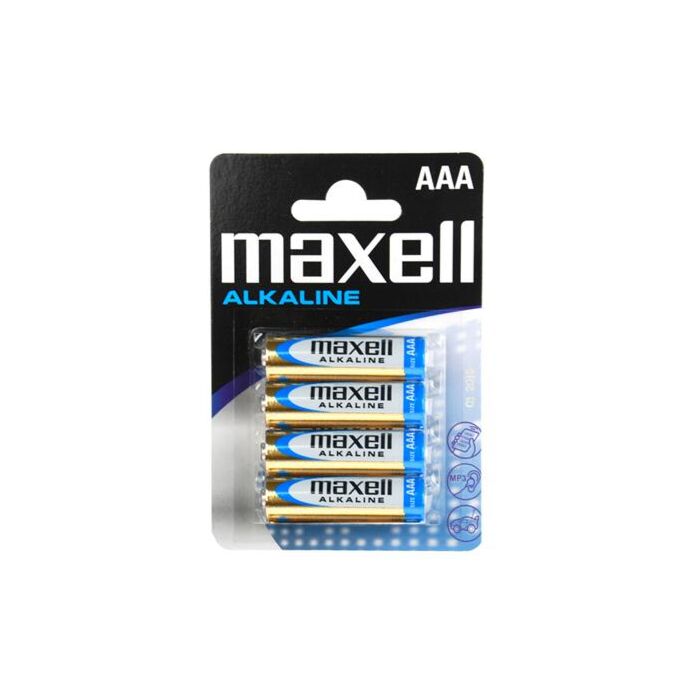 Blister 4 Pilhas AAA Maxell Alcalinas