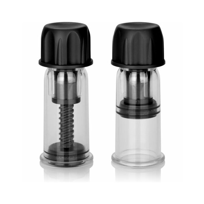 Vaccum torção sugando mamilos negros