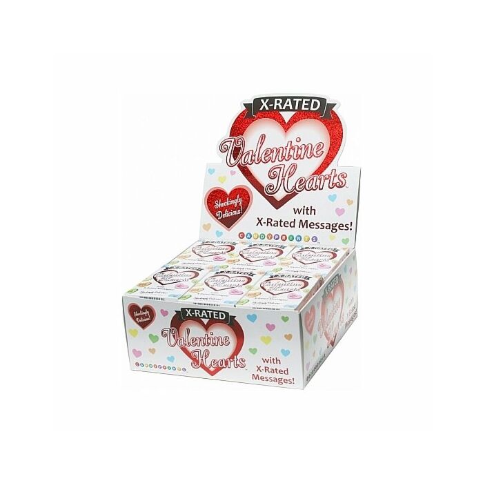X rated caramelos con forma de corazón - display 24uds