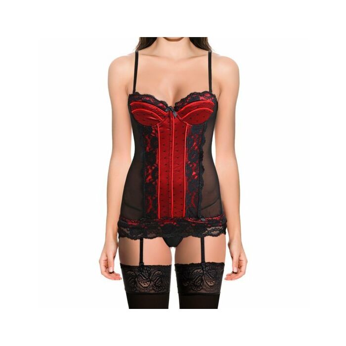 Corpiño vamp negro / rojo