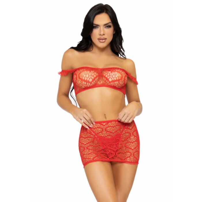 Conjunto Sensual Vermelho Triple Tentação