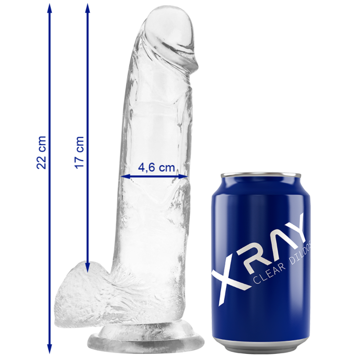 Dildo Cristalino Transparente 22 cm - Realismo Transparente