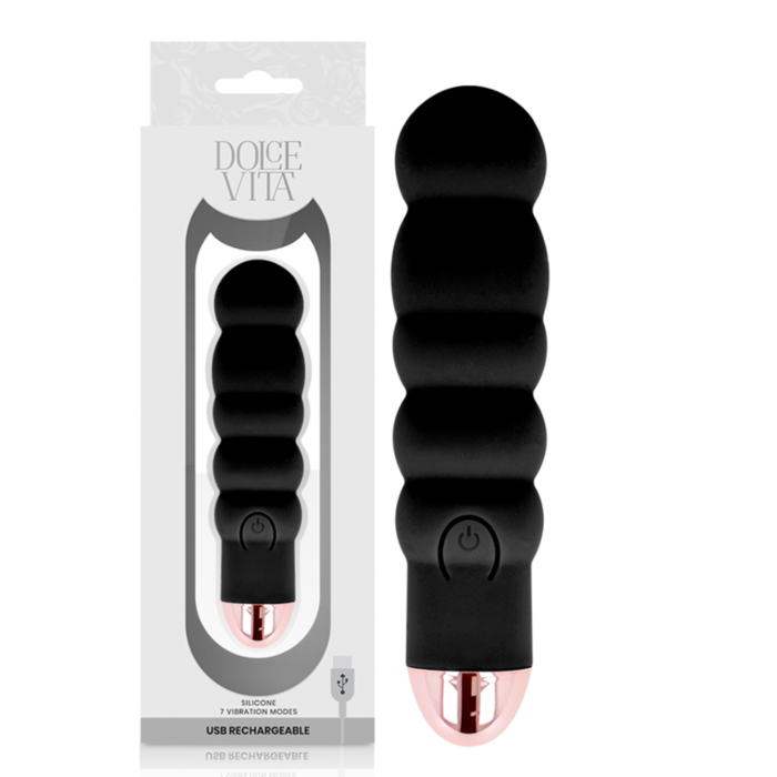 Vibrador Six Black: Prazer Recarregável