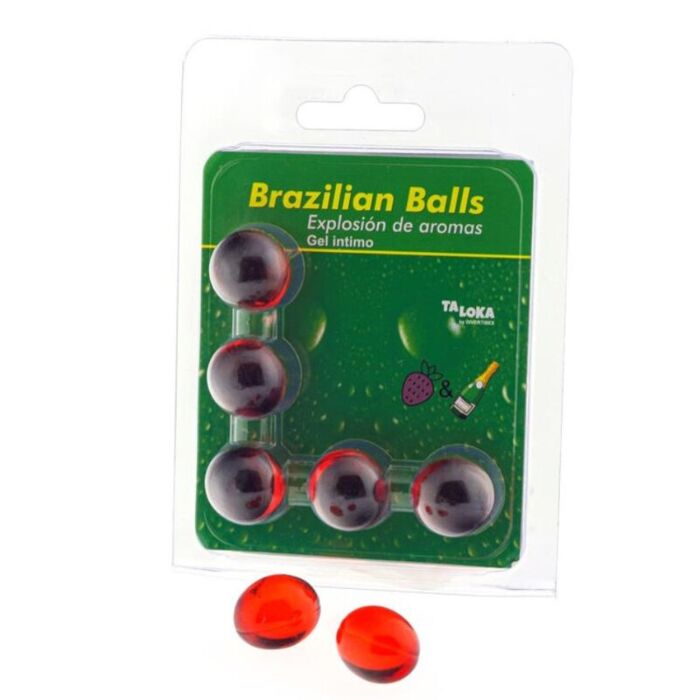 Gel Íntimo Brazilian Balls Morangos & Champanhe