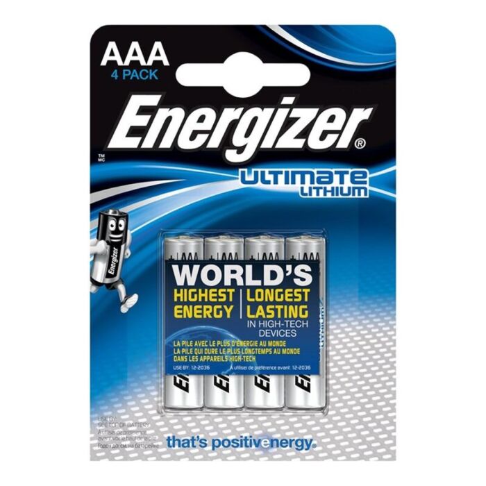 Pilhas Energizer Ultimate Lithium AAA 1,5V (Blister 4)
