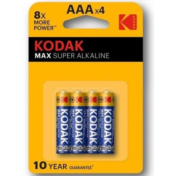 Pilhas Kodak Max AAA 4 Pack