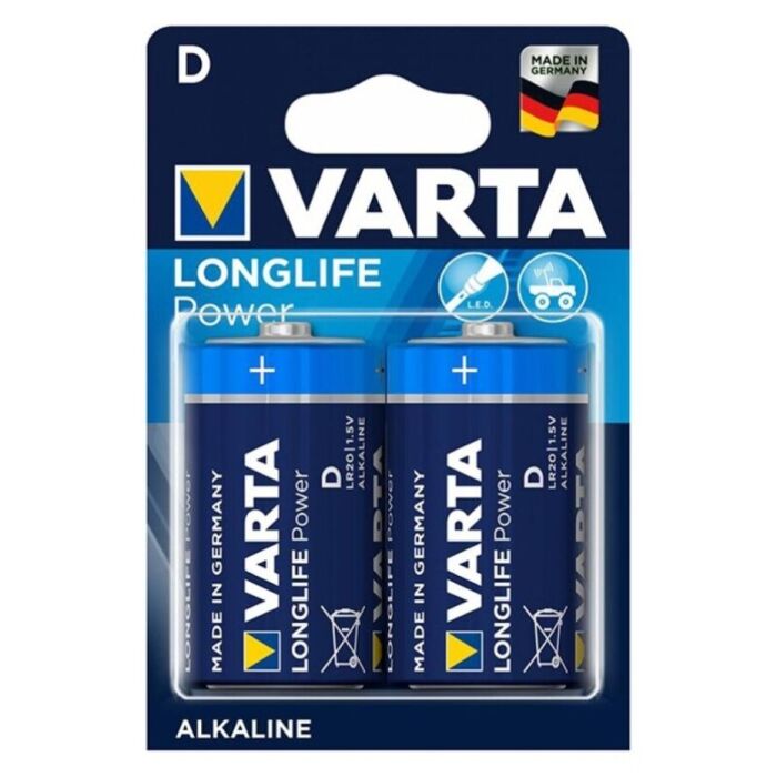 Pilha Alcalina Varta Longlife LR20 - Embalagem Dupla