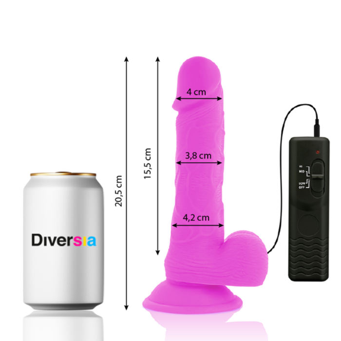 FlexiVibe - Dildo Vibrante Flexível 20,5 cm - Lilás