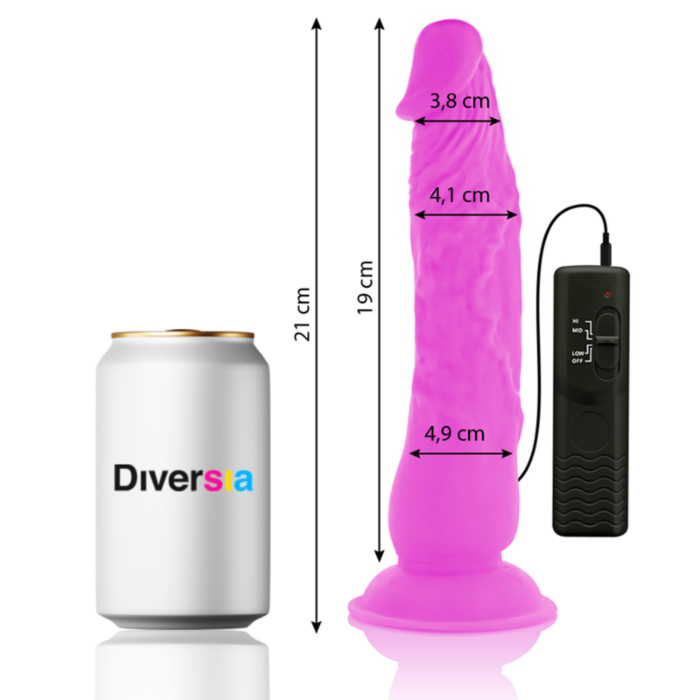 FlexiVibe - Dildo Vibrante Flexível 21cm - Lilás
