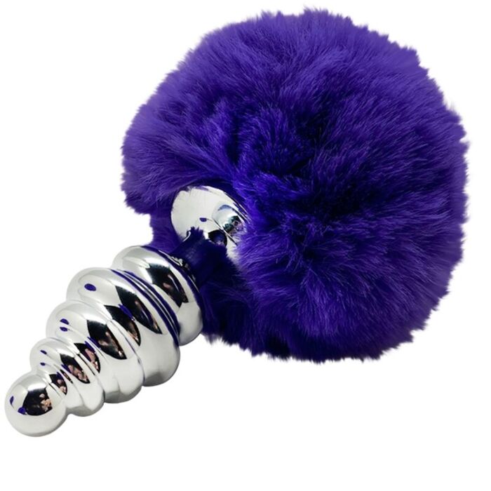 Plug Espiral Dark Violet - Prazer Anal