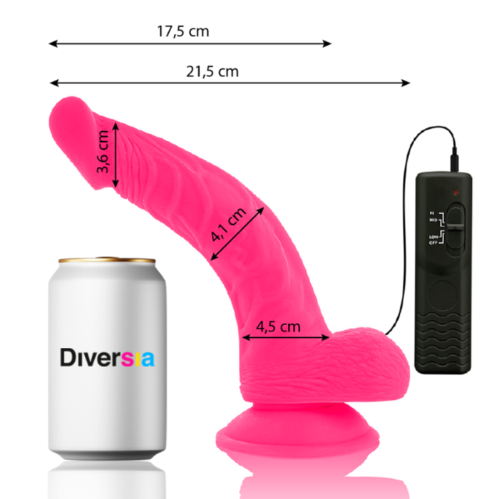 FlexiVibe - Dildo Vibrante Flexível 21,5 cm - Rosa
