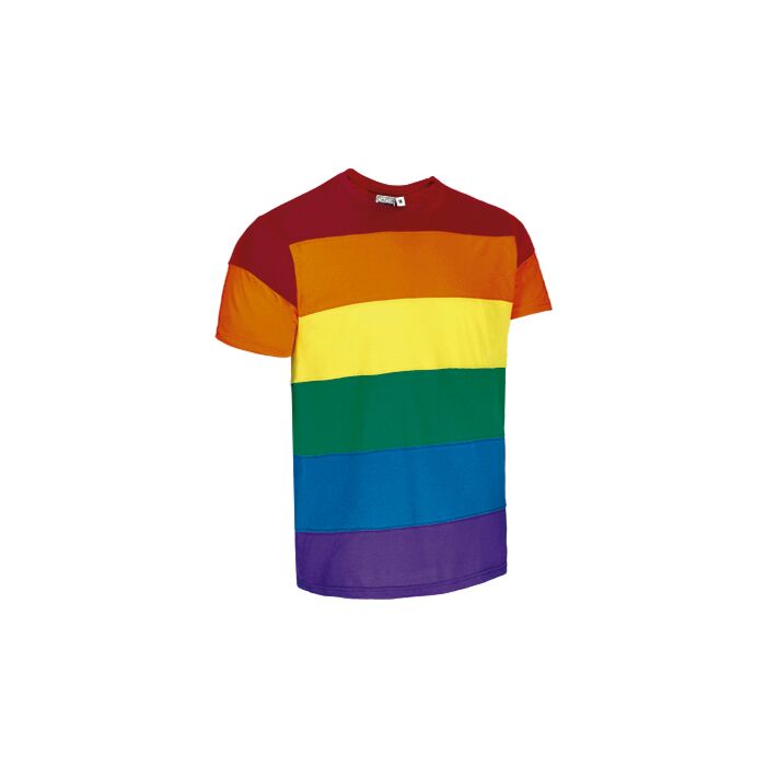 Camiseta LGBT de Algodão 100% | Design Arco-íris | Manga Curta