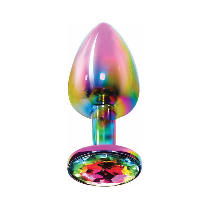 Tampão anal Twilight Booty Jewel médio - Multicolor | Produto erótico de qualidade com joia arco-íris.