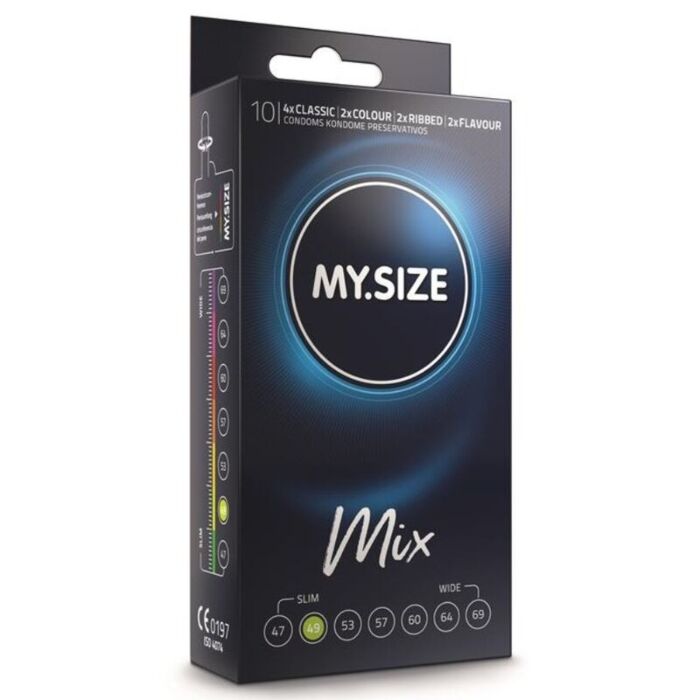 Preservativos MySize Mix 49mm - Pacote com 10