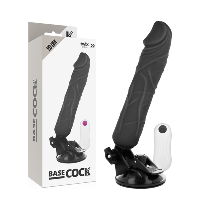 Controlo Total Vibrador Preto 20 cm