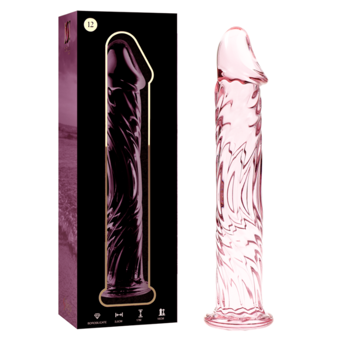 Dildo de Cristal Rosa Nebuloso