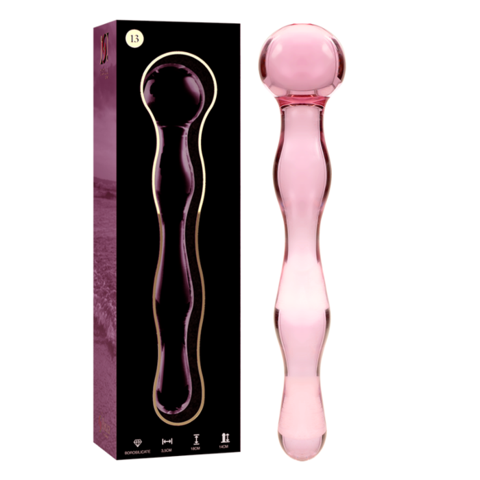 Dildo de Cristal Rosa Nebulosa 13