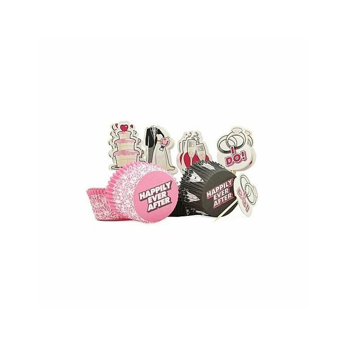 Set de moles cupcake boda - 24 uds