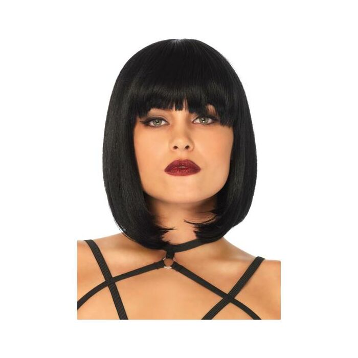 Peluca pelo corto natural bob - negro