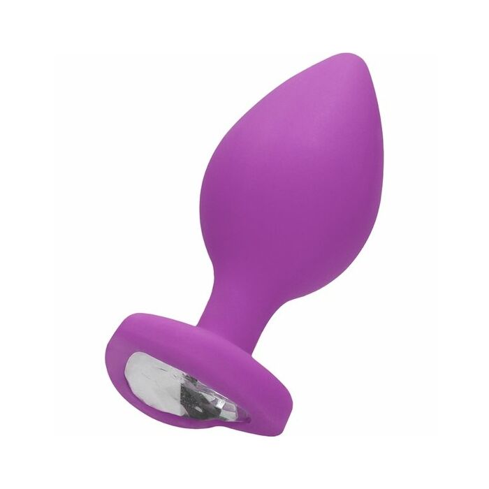 Diamond heart butt plug - extra grande - morado