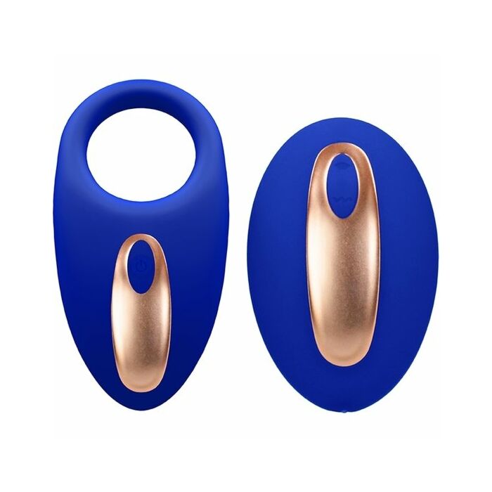 Doble vibración anillo poise azul