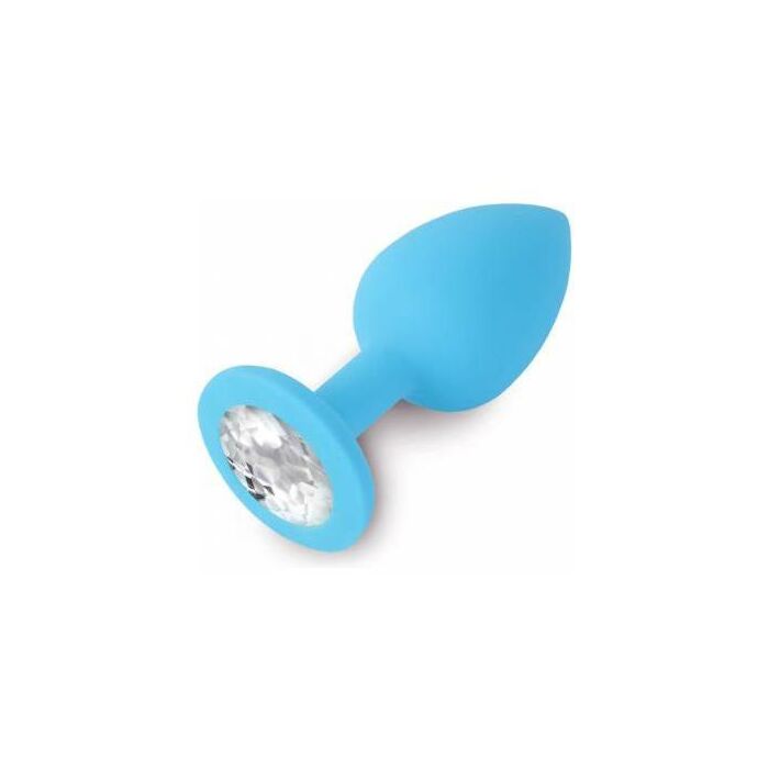 Ligue jóias anal silicone azul / Diamond