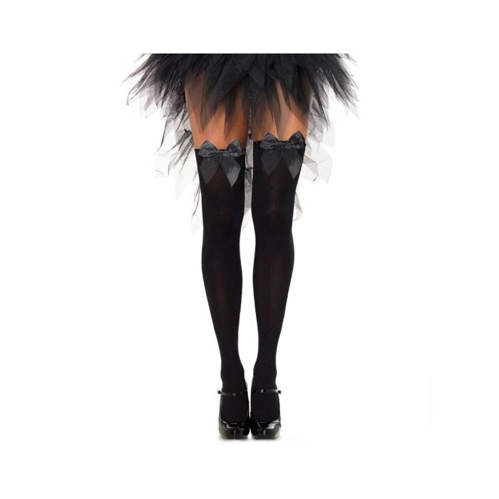 Meias Laço Preto Plus