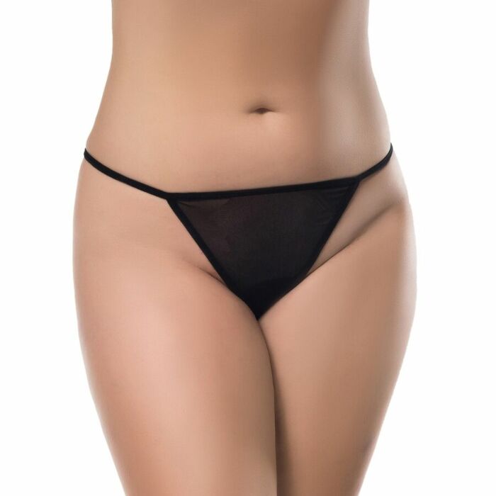 Tanga de lingerie rainha com s / m brilhante