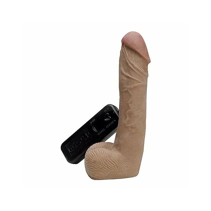 Pene vibrador cybercock with balls - marrón