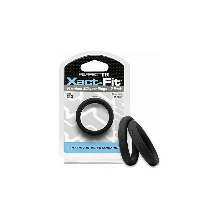 Xact-fit pack de 2 anillos de silicona 13,6cm - negro