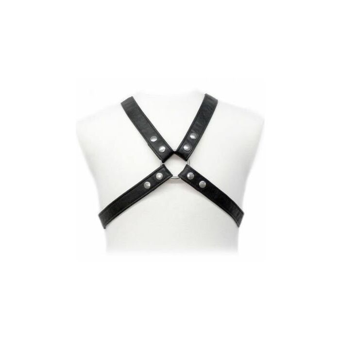 Body leather lasic harness in garment